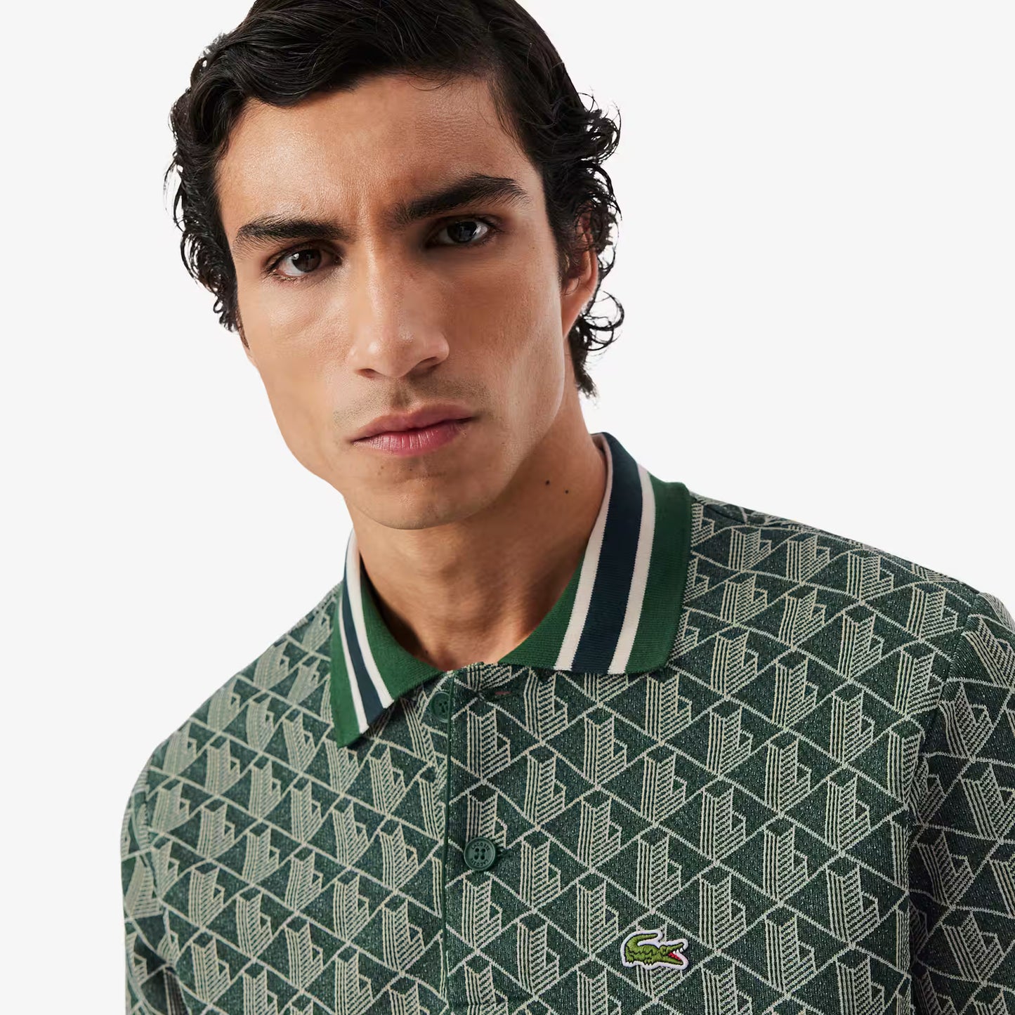 Polo classique en jacquard monogrammé