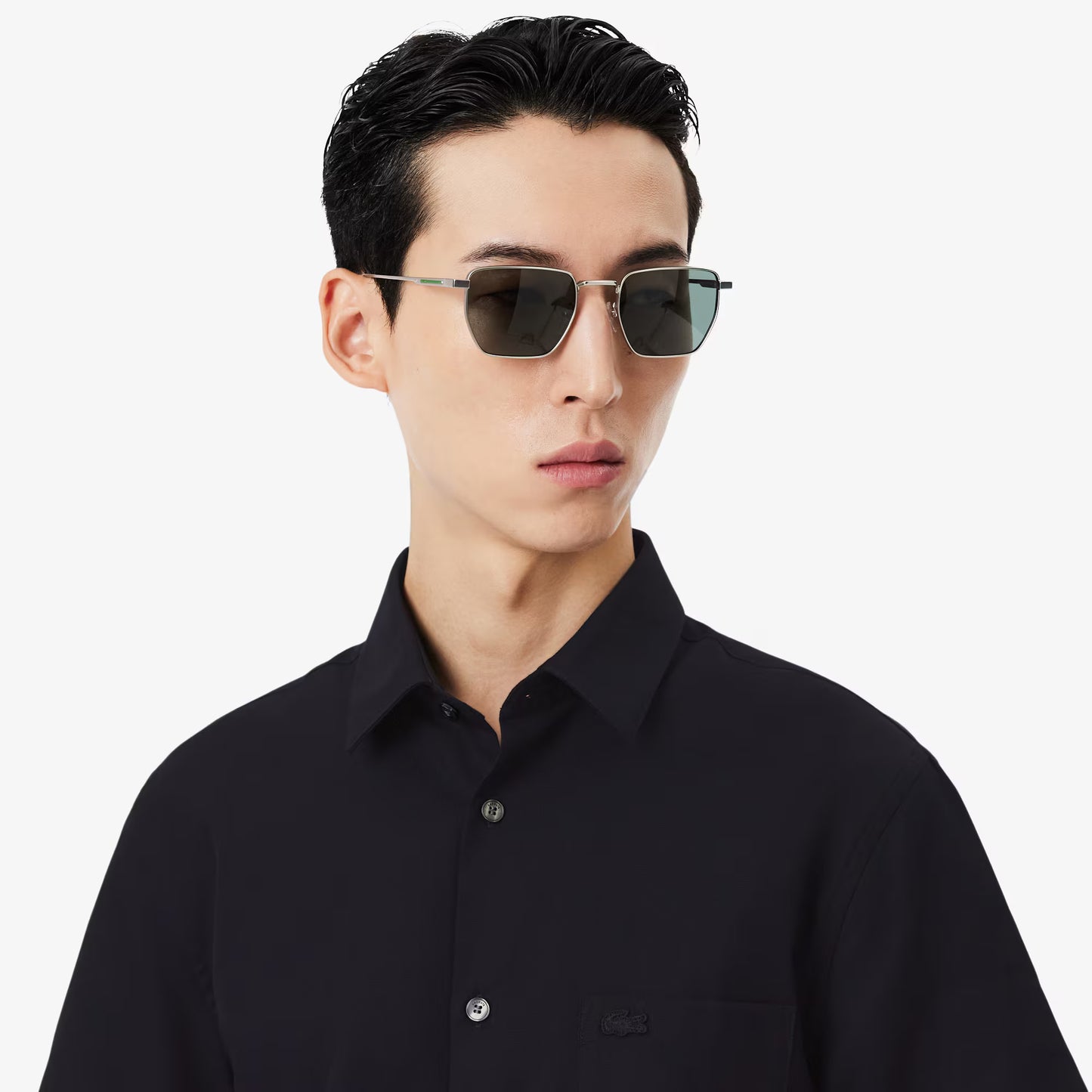 Chemise en coton à manches courtes coupe regular