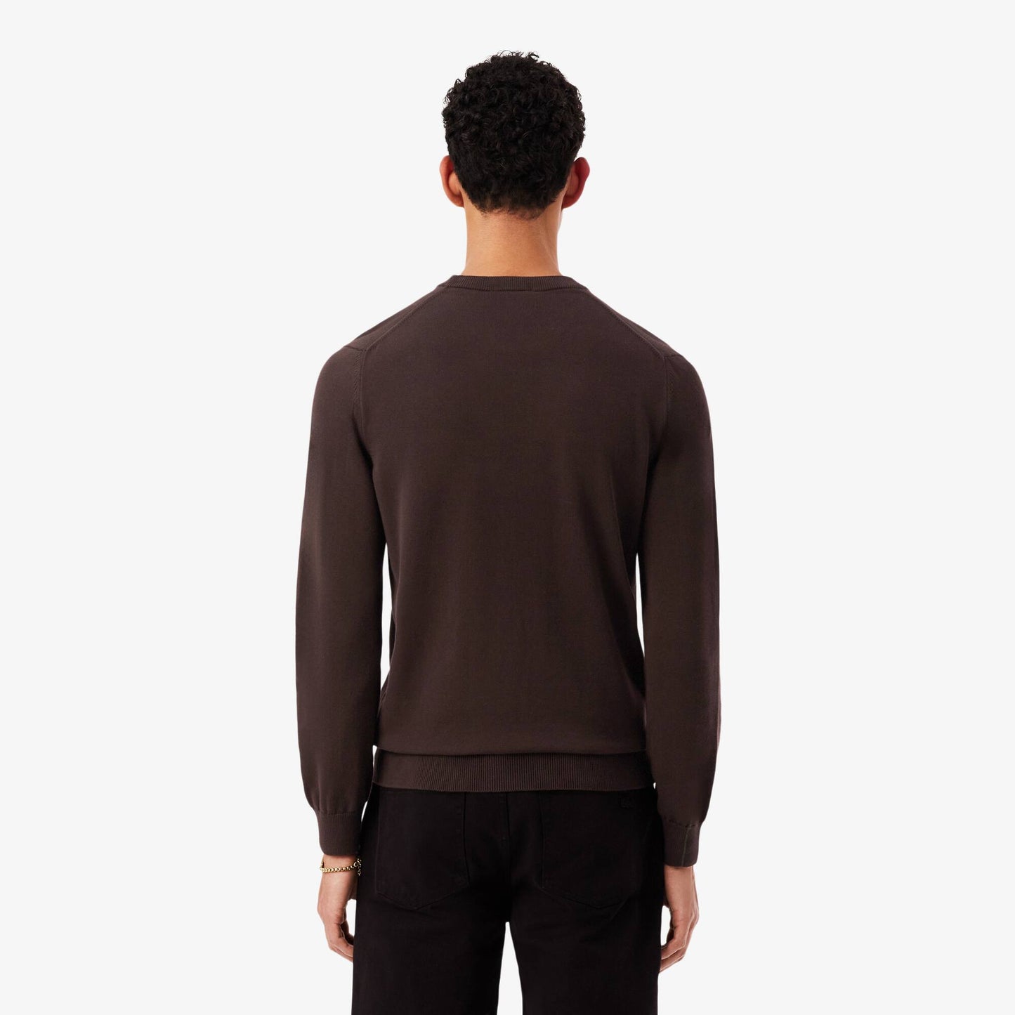 Pull en coton ras du cou monochrome