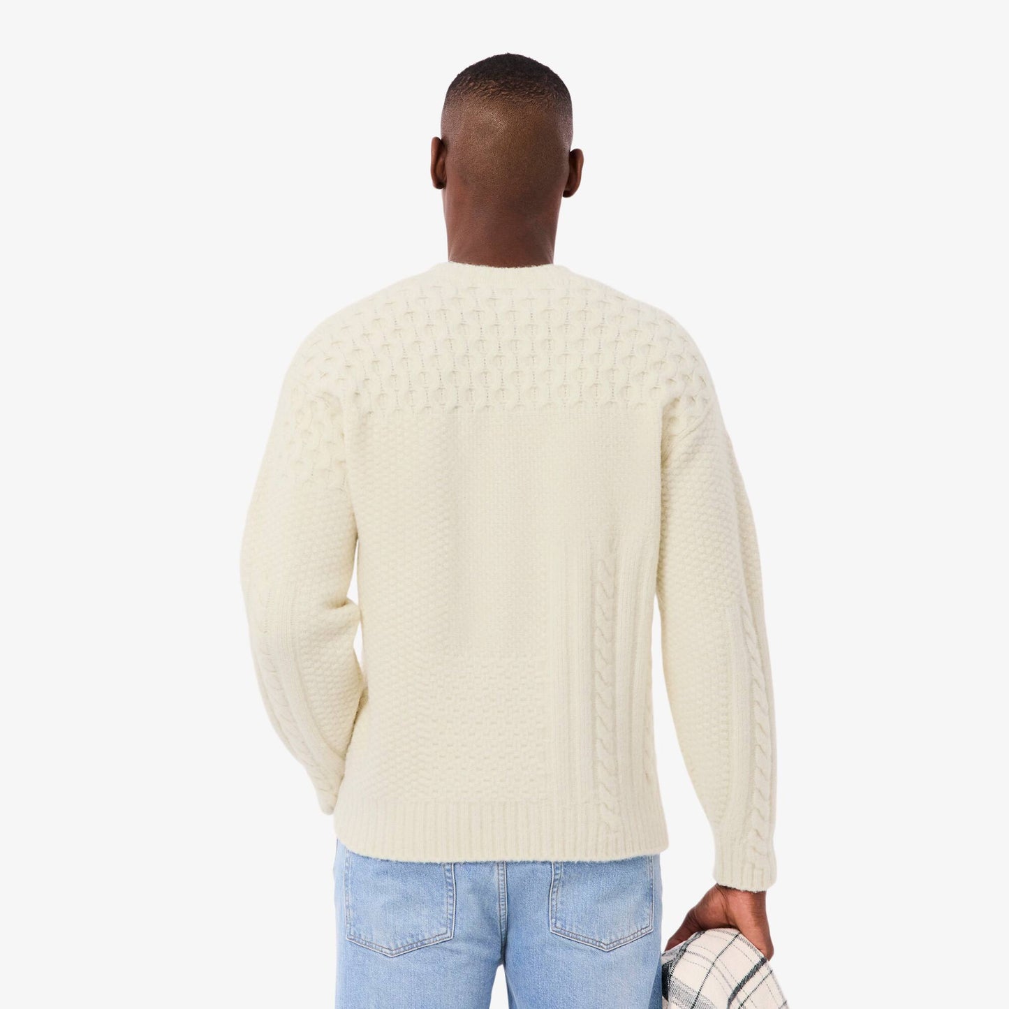 Pull en laine à effet patchwork coupe décontractée