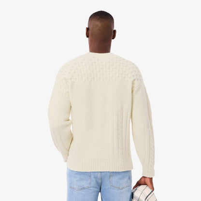 Pull en laine à effet patchwork coupe décontractée