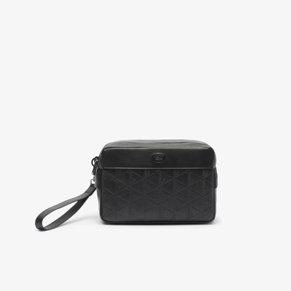 Pochette en cuir siglée