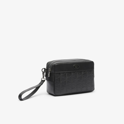 Pochette en cuir siglée