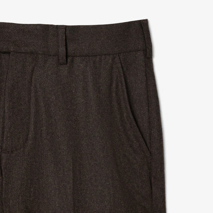 Pantalon Droit en Laine à Chevrons