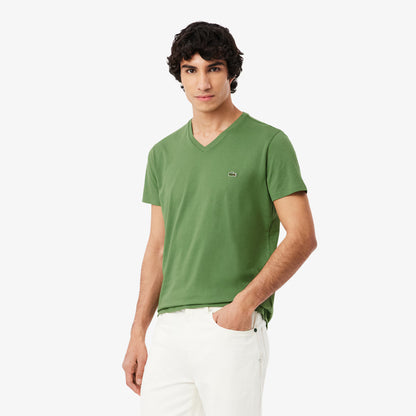 T-shirt léger en coton Pima col V