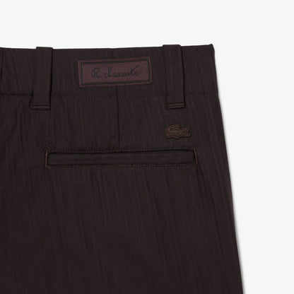 Pantalon de costume rayé en coton coupe droite