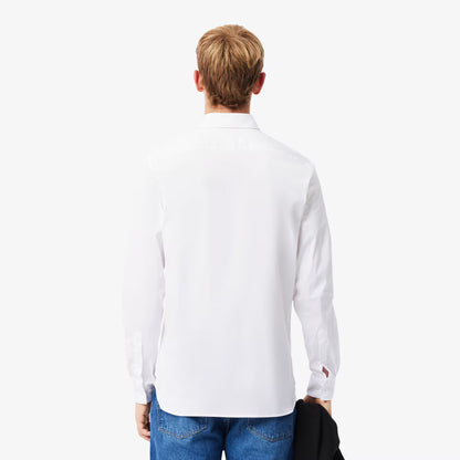 Chemise slim en popeline stretch