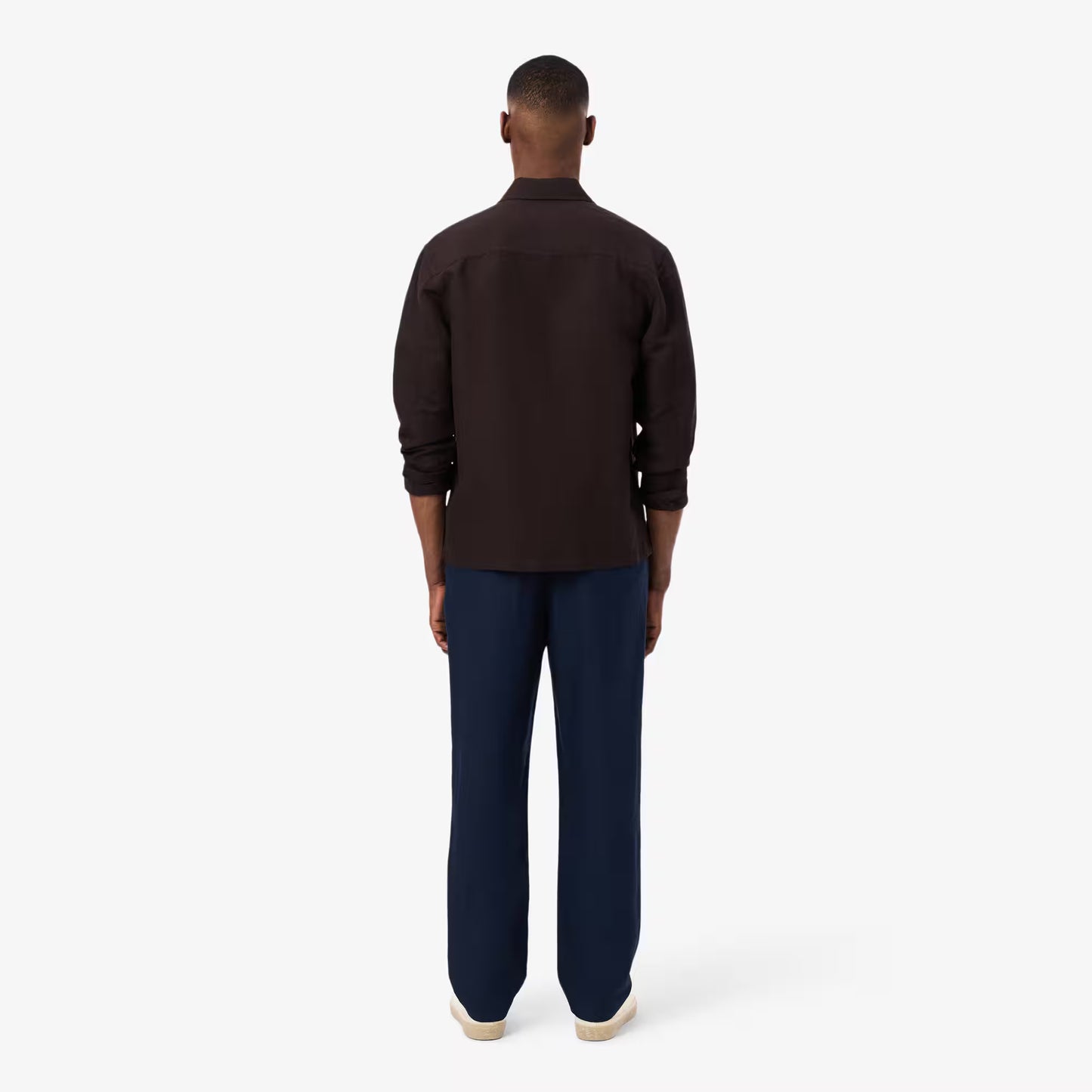 Pantalon Chino en Lin Coupe Droite