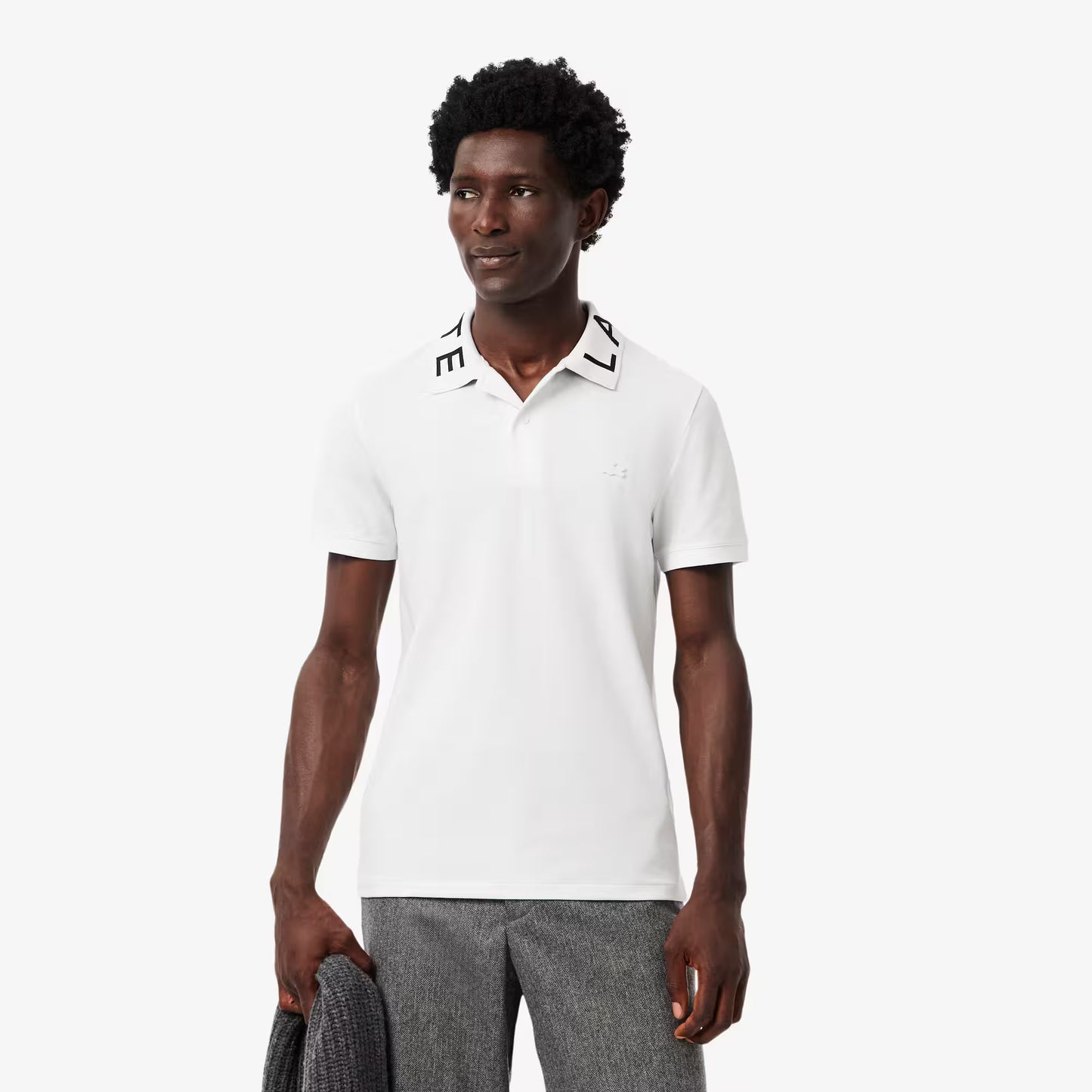 Polo Slim en Jacquard avec Marque
