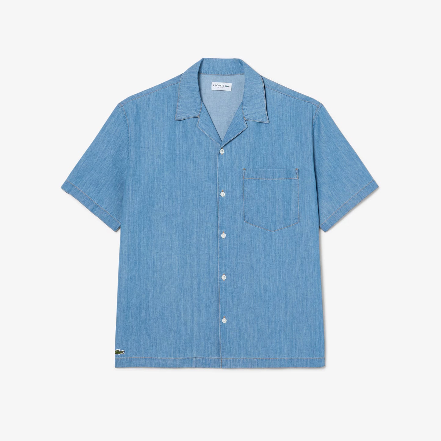 Chemise en jean décontractée à col ouvert