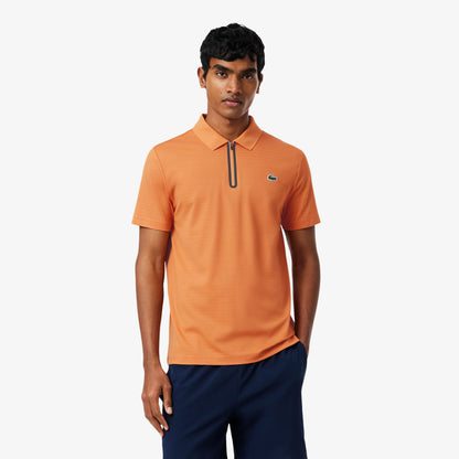 Polo de tennis en jacquard stretch ultra-respirant