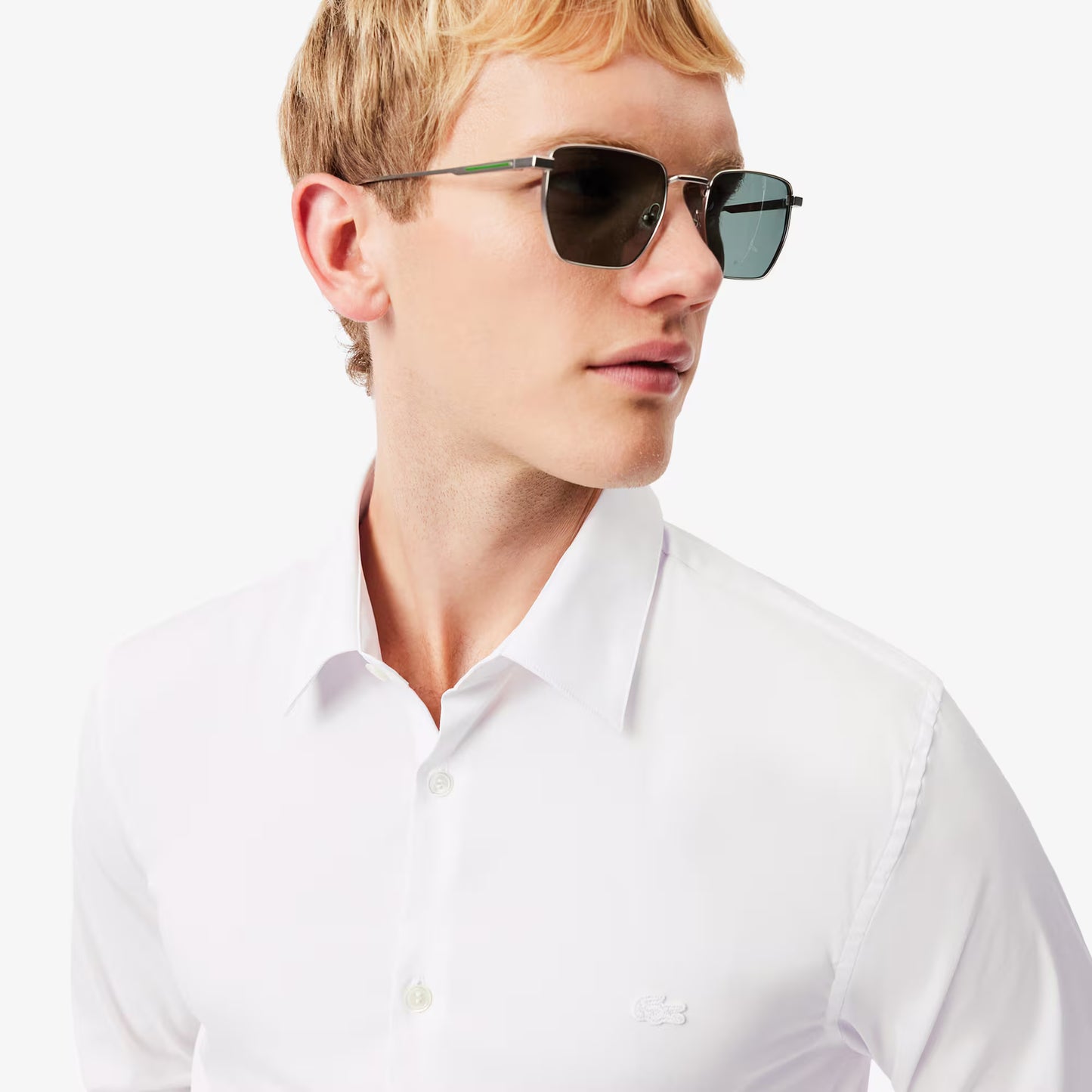 Chemise slim en popeline stretch