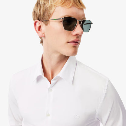 Chemise slim en popeline stretch