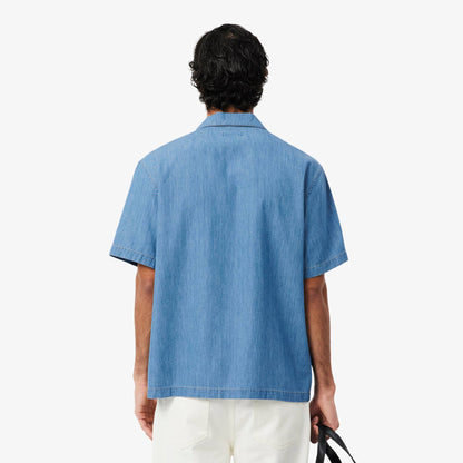 Chemise en jean décontractée à col ouvert
