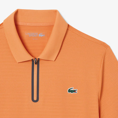 Polo de tennis en jacquard stretch ultra-respirant