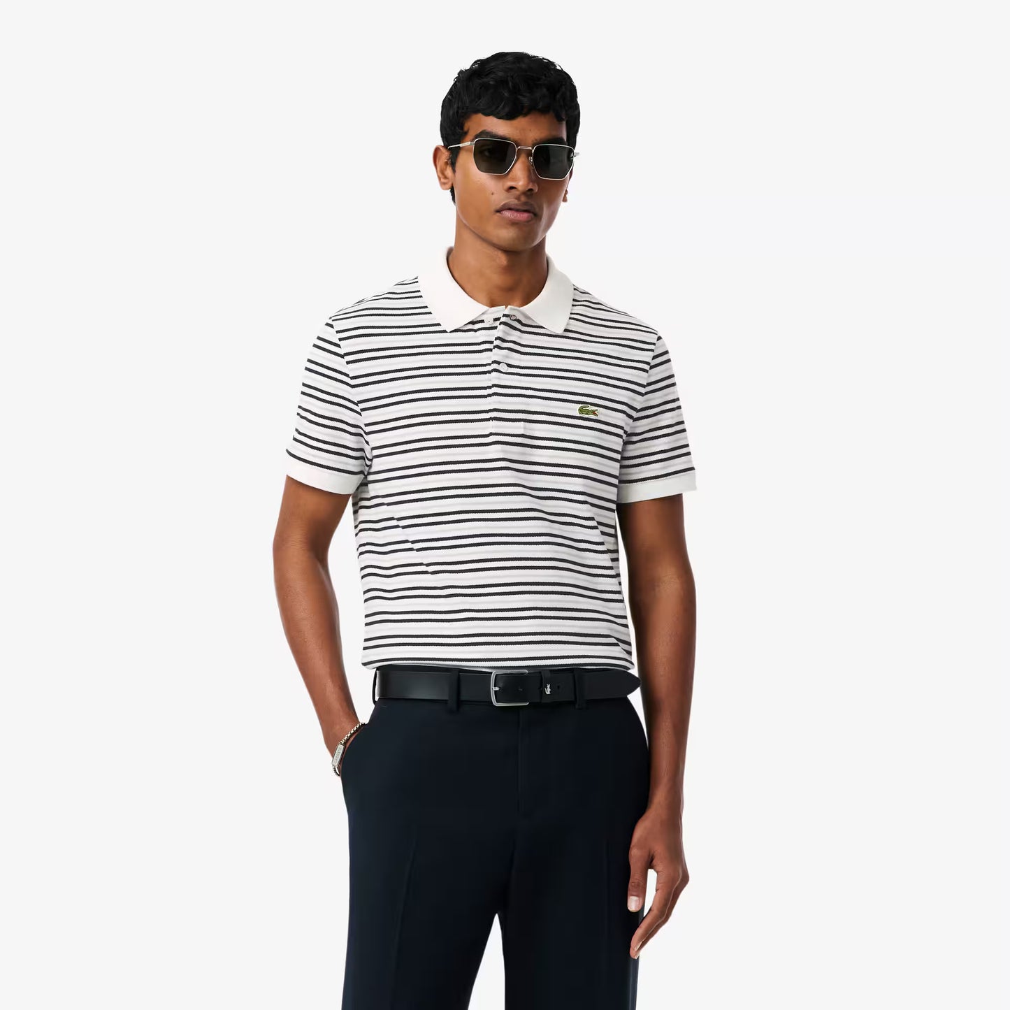 Polo Petit Piqué Rayé Coupe Classique