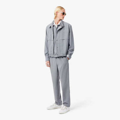 Pantalon chino en flanelle de laine coupe droite