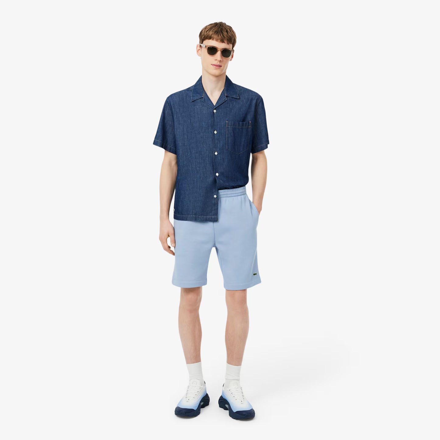 Shorts en molleton coupe droite