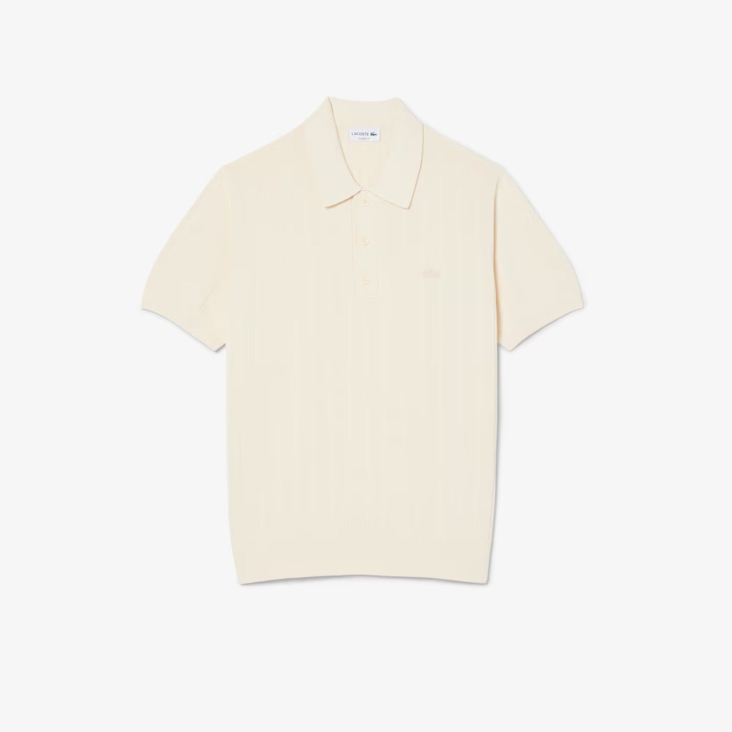 Pull à col polo en maille côtelée fluide