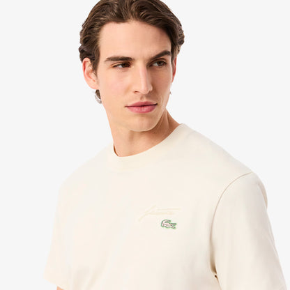 T-shirt en jersey épais brodé signature