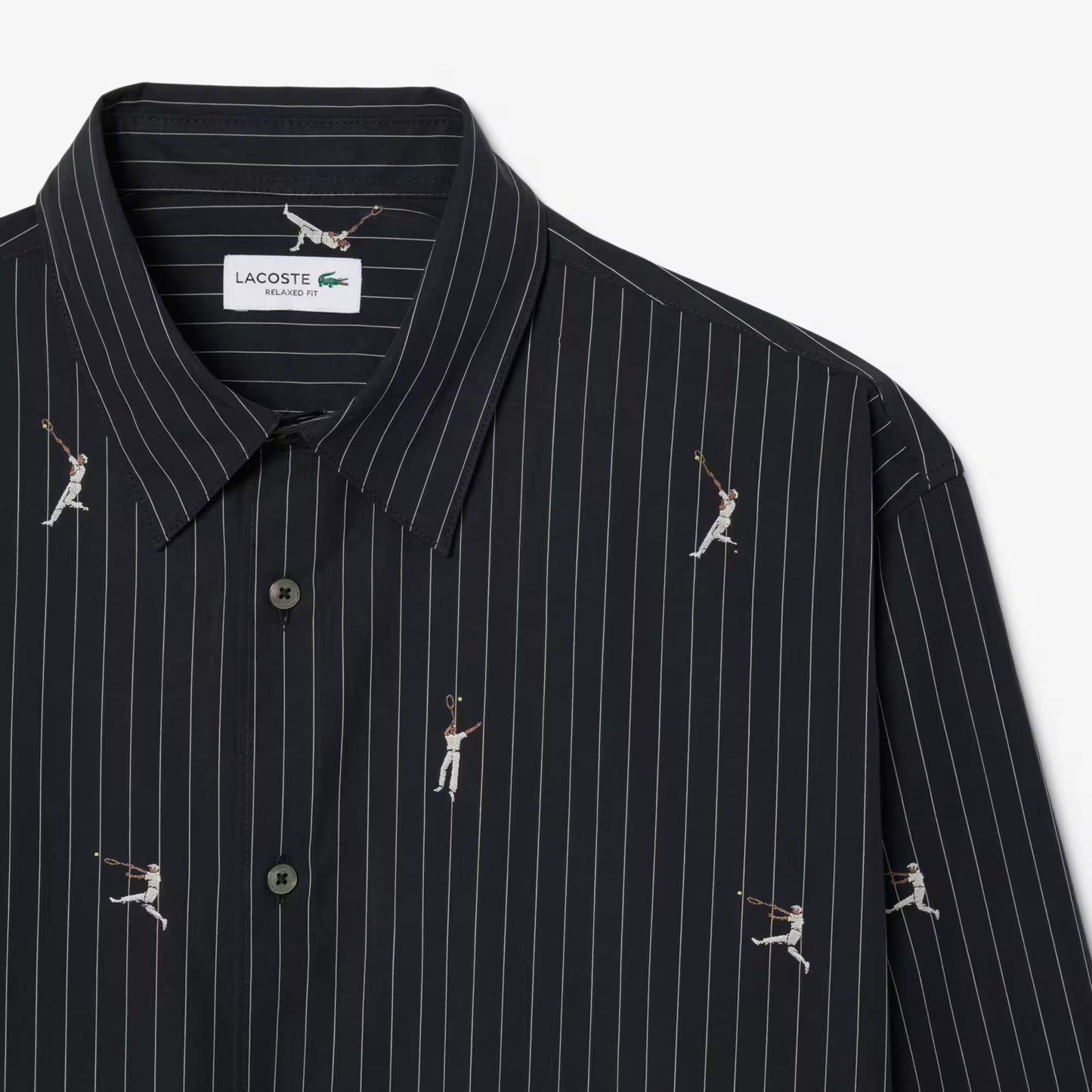 Chemise en coton brodée coupe décontractée