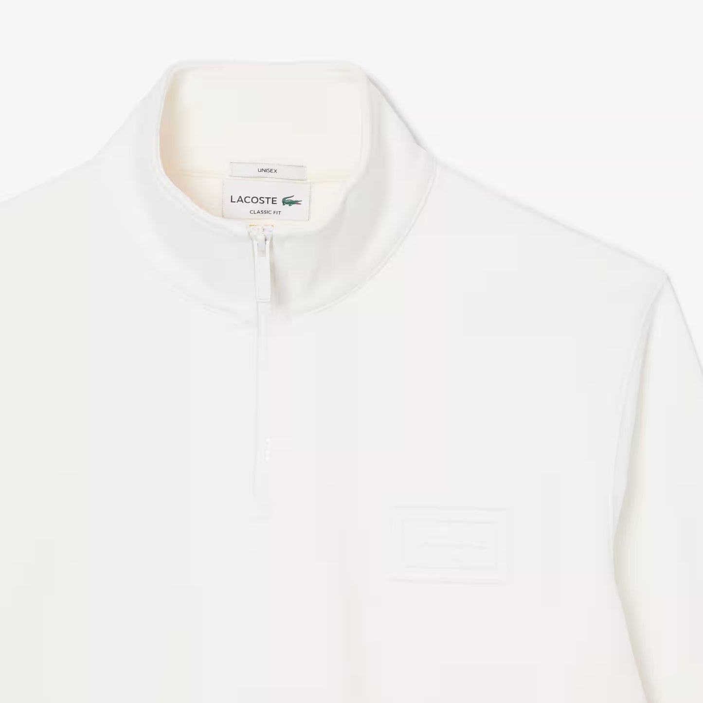 Sweat-shirt zippé gaufré à col montant