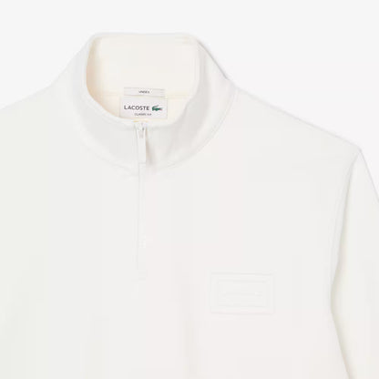 Sweat-shirt zippé gaufré à col montant