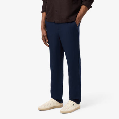 Pantalon Chino en Lin Coupe Droite