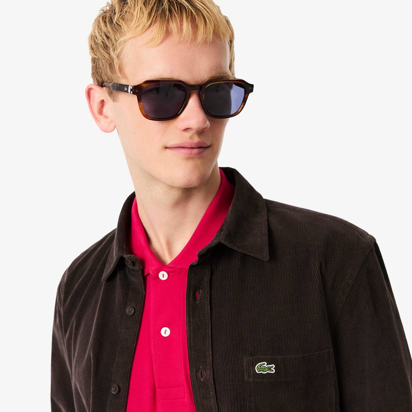 Chemise en velours coupe droite
