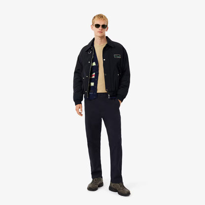 Pantalon chino en gabardine de coton à coupe droite