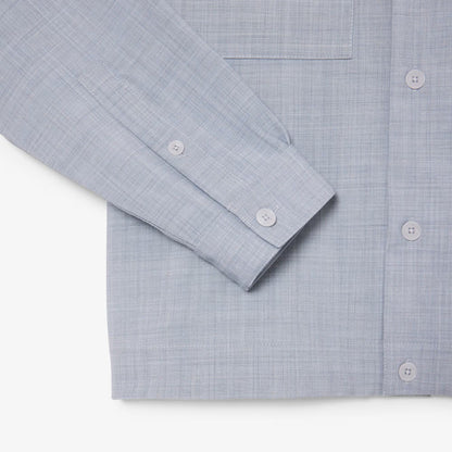 Surchemise oversize en mélange de laine