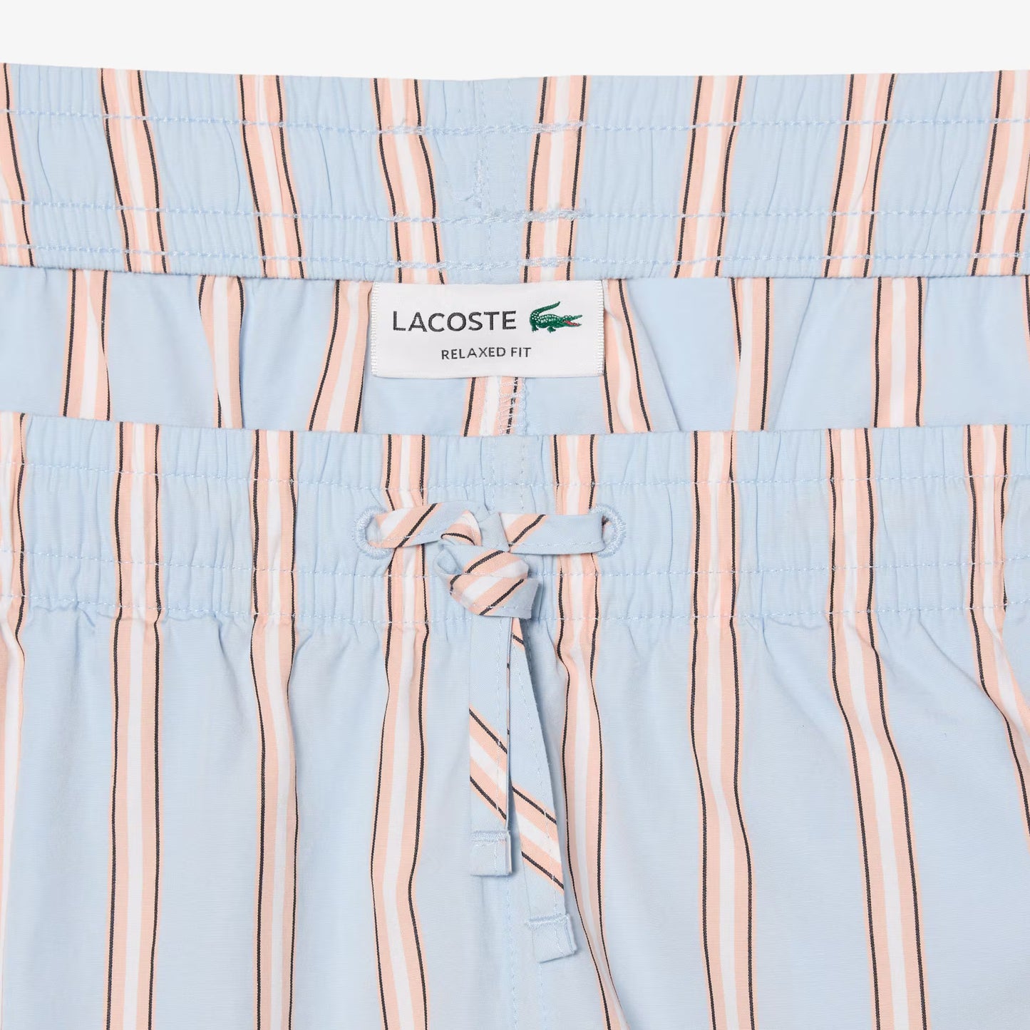 Shorts en popeline de coton rayée