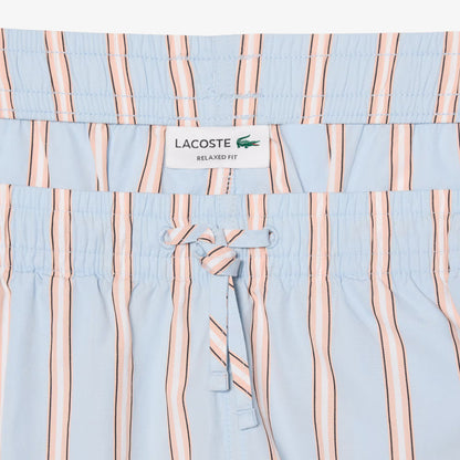 Shorts en popeline de coton rayée