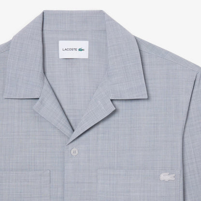 Surchemise oversize en mélange de laine