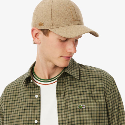 Chemise en flanelle à carreaux coupe droite
