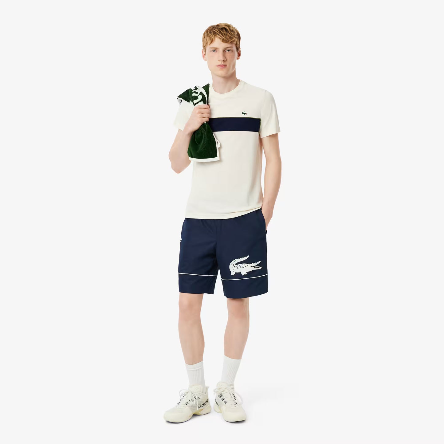 Shorts de tennis en taffetas de losange imprimé