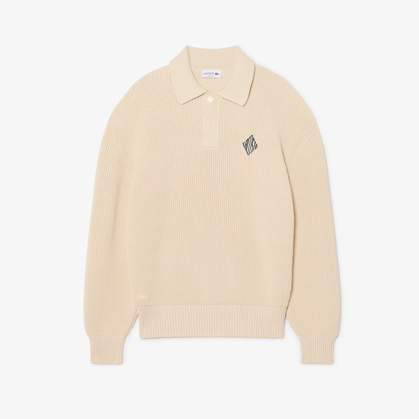 Pull Col Polo Perlés à Badge