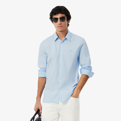 Chemise slim en popeline stretch