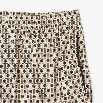 Short ample en mélange de coton imprimé