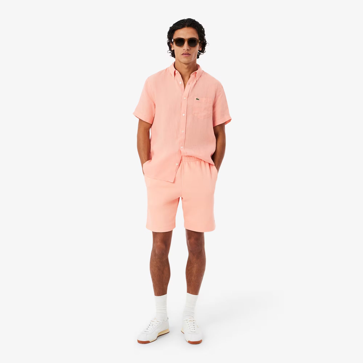 Shorts en molleton coupe droite