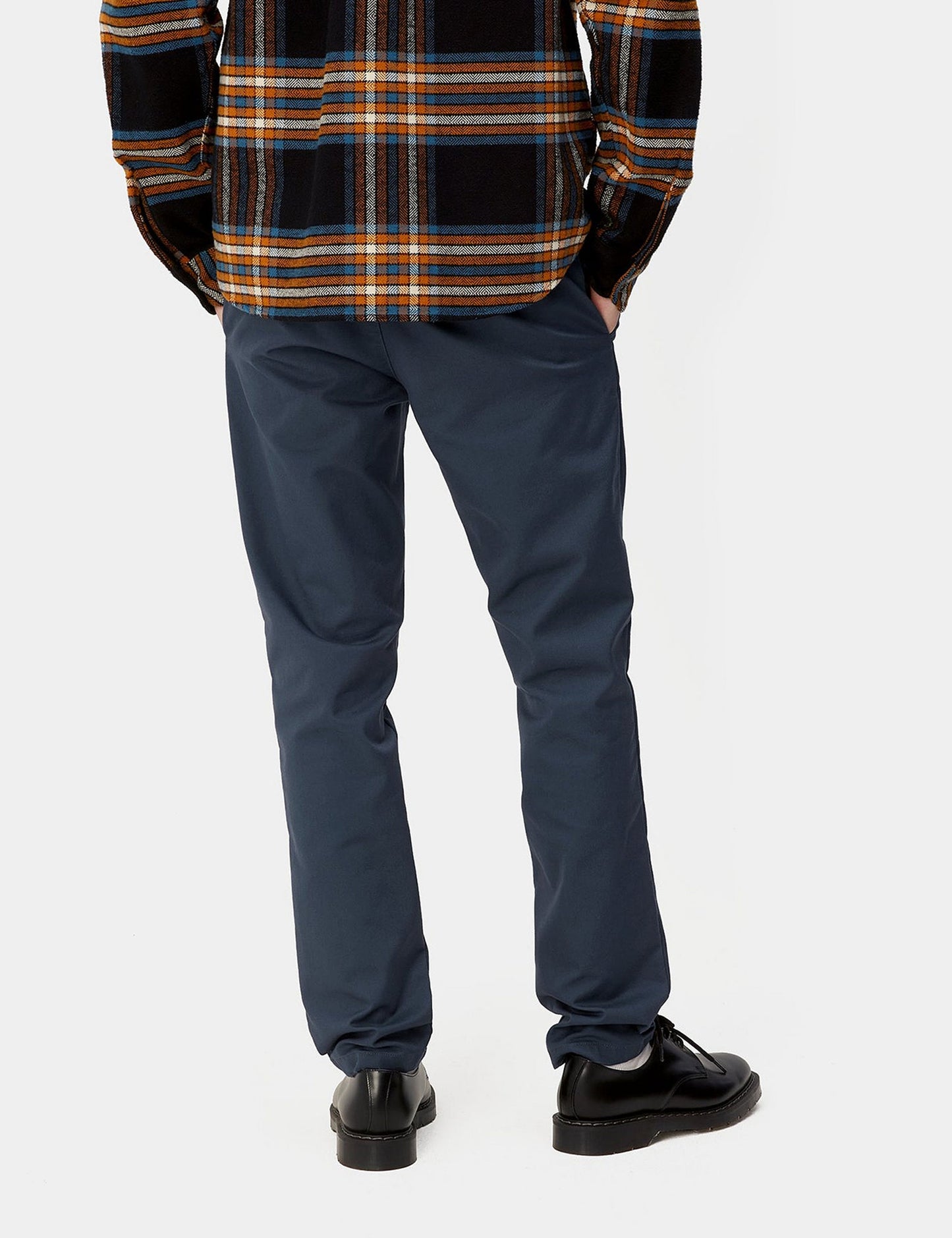 Pantalon chino Sid (coupe slim) - Bleu minerai