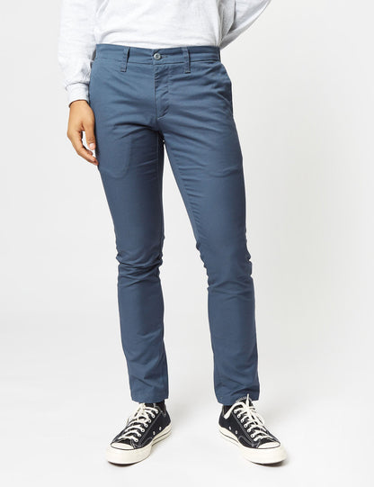 Pantalon chino Sid (coupe slim) - Bleu minerai