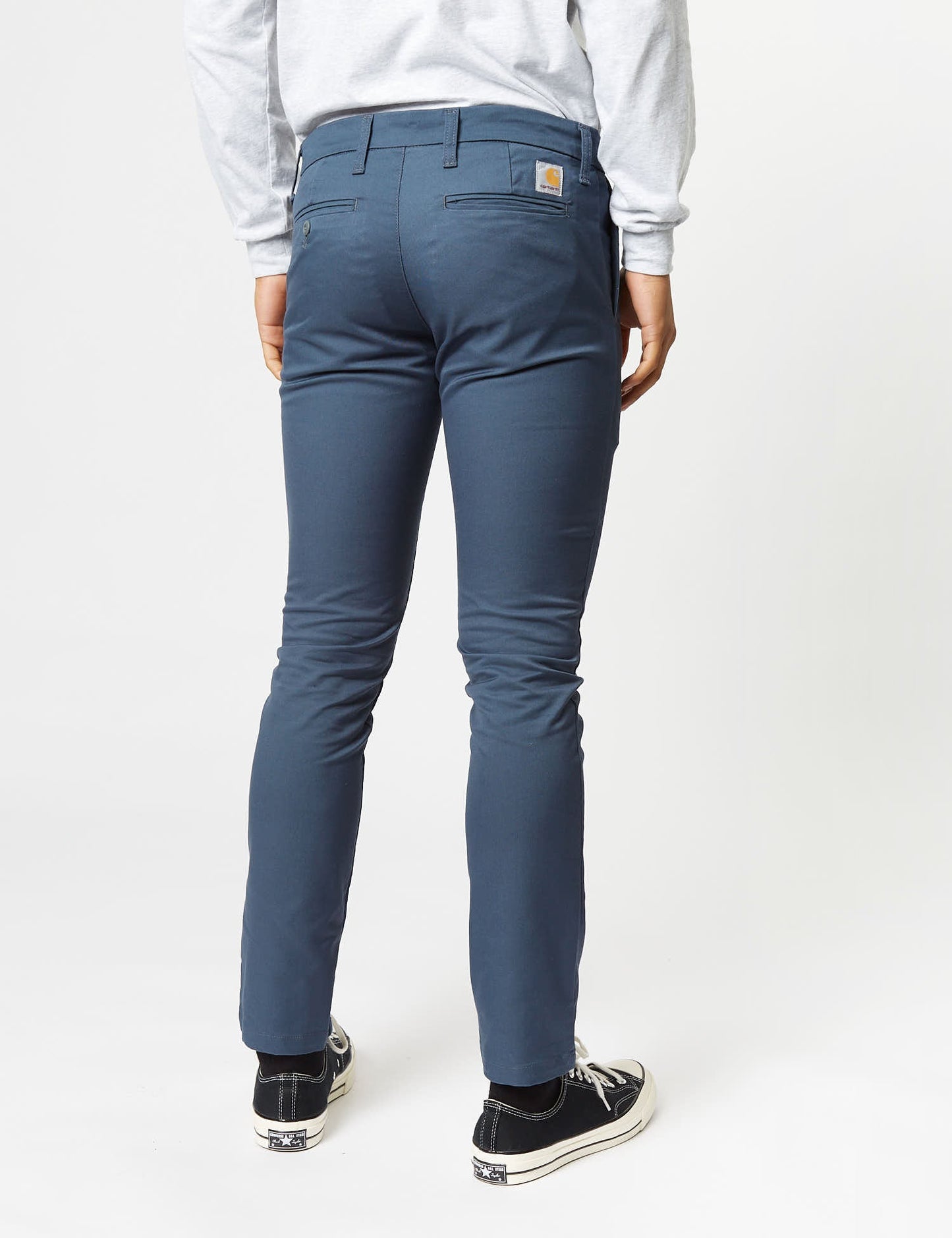 Pantalon chino Sid (coupe slim) - Bleu minerai