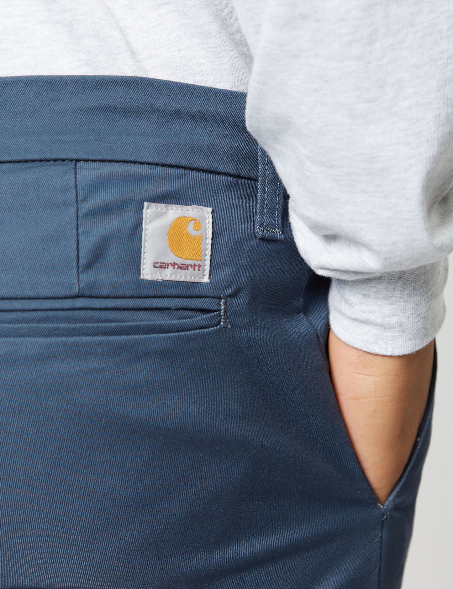 Pantalon chino Sid (coupe slim) - Bleu minerai
