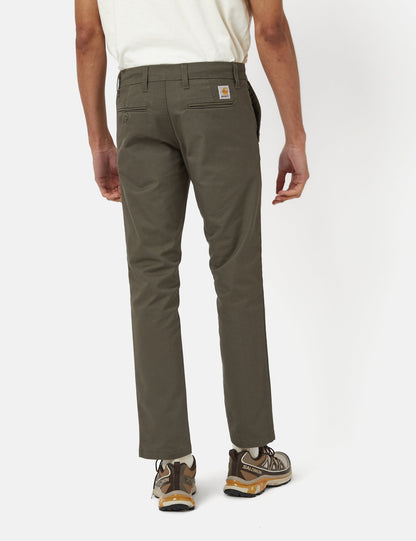 Pantalon chino Sid (coupe ajustée) - Vert sauge