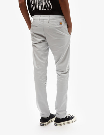 Pantalon chino Sid – Gris argenté sonique