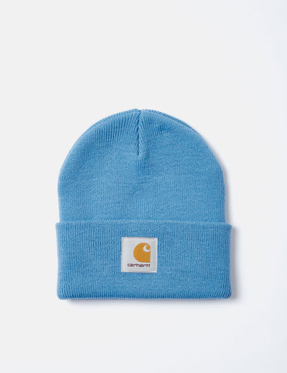 Bonnet court en tricot - Bleu piscine
