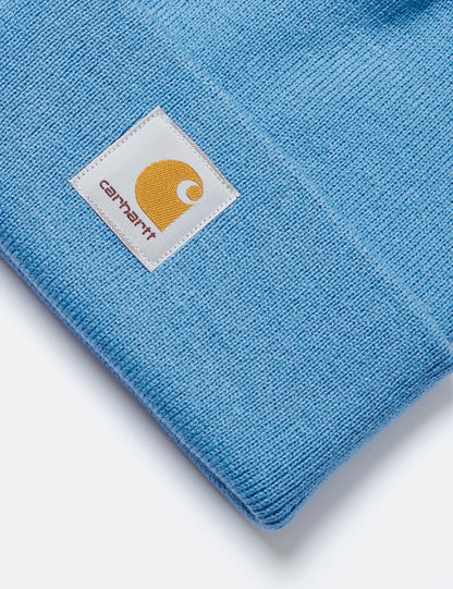 Bonnet court en tricot - Bleu piscine
