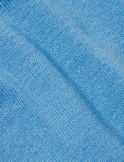 Bonnet court en tricot - Bleu piscine