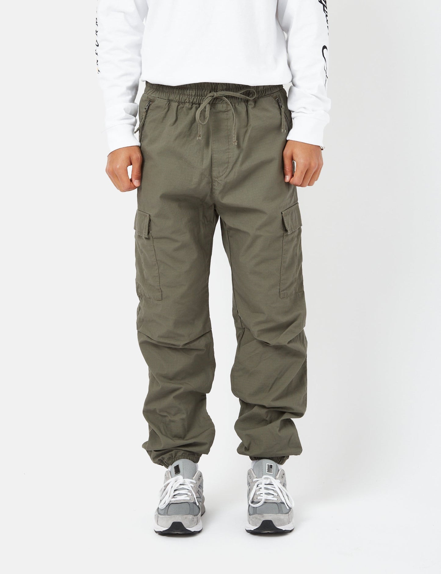 Pantalon de jogging cargo (Ripstop) - Vert algue